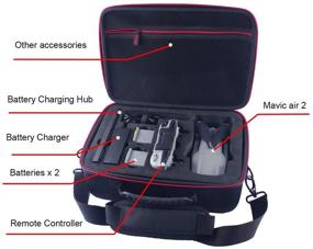 img 2 attached to 🎒 Skyreat Portable Hard Carrying Case for DJI Air 2S / Mavic Air 2 | Fits Remote Controller, Charger Hub, and More Accessories