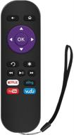 📱 gvirtue replacement remote control compatible with roku 1 2 3 4 hd lt xs xd xds n1 roku express express+ | channel shortcut buttons for netflix, sling, youtube, vudu logo