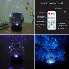 img 2 attached to 🌟 SOONCOR Galaxy Star LED Night Light Projector: Bluetooth Music, 3 Colors, Adjustable Lights – USB Rechargeable with Remote Control