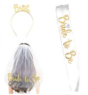 🏻 3-pack gold bride to be set: sash, tiara, and veil logo