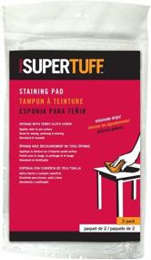 img 3 attached to Trimaco 10102 SuperTuff Sponge, 2 Pack Stain Pads, White