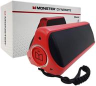 🔊 monster superstar dynamite high performance waterproof portable bluetooth nfc pair wireless speaker with monster aux car adapter - red (retail packing) logo
