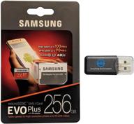 📱 256 гб micro sdxc evo plus bundle: совместим с телефонами samsung galaxy s10, s10+, s10e (mb-mc256) также включает в себя кард-ридер everything but stromboli (tm) логотип