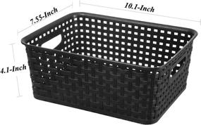 img 3 attached to WYT Storage Organizer Plastic Baskets