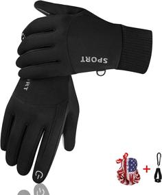 img 4 attached to 🧤 Winter Men's Gloves: Running, Driving, Snow Work, Hiking - Touch Screen Enabled