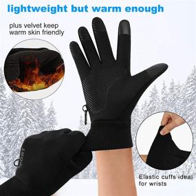 img 3 attached to 🧤 Winter Men's Gloves: Running, Driving, Snow Work, Hiking - Touch Screen Enabled