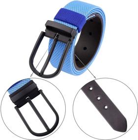 img 2 attached to Samtree Stretch Leather Elastic Removable Men's Accessories