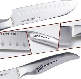 img 3 attached to 🔪 Нож Santoku Hotime 6 дюймов: высокоуглеродистая сталь и эргономичная рукоять для профессиональной точности и долговечности