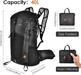 img 3 attached to Упаковываемый рюкзак ZOFOW: Ваш идеальный легкий спутник в путешествиях