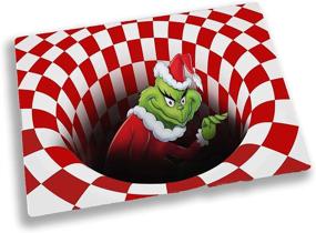 img 2 attached to 🎅 Illusion Doormat Christmas: 3D Visual Non-Slip Floor Mat for Bedroom/Home (Red 50x80 cm)