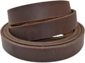 img 3 attached to 🔗 H&D Rustic Leather Strap, Durable & Thick (3.5mm 3/4 in. Wide 72 in. Long), Children Craft, Cosplay, Design Project, Handmade Workshop. Includes 101 Year Warranty :: Bourbon Brown