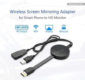 img 3 attached to 📺 XTRONS 4K беспроводной адаптер дисплея - Airplay Miracast Dongle для телевизора, WiFi HDMI приемник - адаптер для зеркального отображения на экране для iOS/Android/монитор/проектор