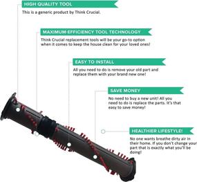 img 2 attached to Enhanced Performance Brush Roller Replacement for Dyson DC17, Replaces Part # 911961-01