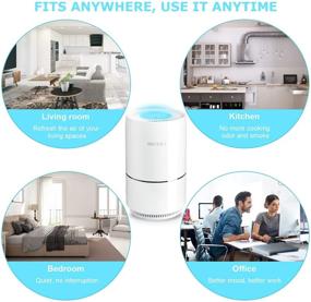 img 2 attached to 🏠 Secura Purifier for Home with True HEPA Filter - Pet Dander, Dust, and Smoke Odor Eliminator Air Cleaners for Small Room - LED Nightlight Included - White