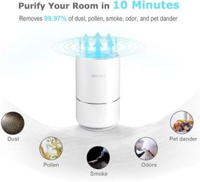 img 3 attached to 🏠 Secura Purifier for Home with True HEPA Filter - Pet Dander, Dust, and Smoke Odor Eliminator Air Cleaners for Small Room - LED Nightlight Included - White