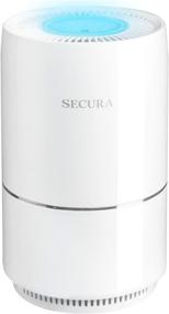 img 4 attached to 🏠 Secura Purifier for Home with True HEPA Filter - Pet Dander, Dust, and Smoke Odor Eliminator Air Cleaners for Small Room - LED Nightlight Included - White