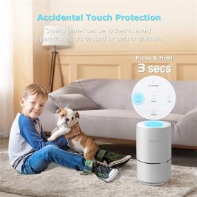 img 1 attached to 🏠 Secura Purifier for Home with True HEPA Filter - Pet Dander, Dust, and Smoke Odor Eliminator Air Cleaners for Small Room - LED Nightlight Included - White