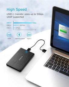 img 3 attached to 📁 ORICO 2.5'' USB C External Hard Drive Enclosure: High-speed SATA 3.0 to USB 3.1 Gen2 Case for 2.5 Inch HDD/SSD - Max 4TB, UASP Supported (2189C3)