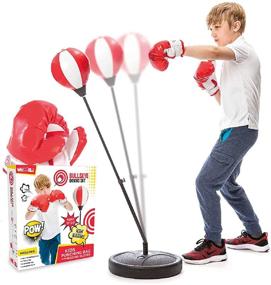 img 4 attached to Whoobli Punching Bag for Kids: Adjustable Boxing Bag Set with Gloves for Boys & Girls