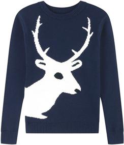 img 4 attached to 🎄 Adory Sweety Sweater: Cute Reindeer Knit for Kids, Baby Boys, and Toddlers - Perfect Crew Neck Long Sleeve Pullover for Christmas