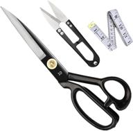 🔪 fabric dressmaking shears - left-handed sewing scissors 10 inch (25.5cm) for cutting fabric, leather, clothes, paper, raw materials - lefty tailor's scissors (black) logo