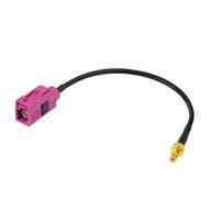 🔌 eightwood fakra h pink female to smb plug male rf adapter cable, 6-inch - compatible with sirius xm satellite radio antenna logo