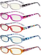 👓 eyekepper 5 pack ladies reading glasses with stylish patterned arms - fashionable reades for women's reading needs logo