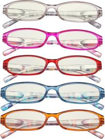 img 2 attached to 👓 Eyekepper 5 Pack Ladies Reading Glasses with Stylish Patterned Arms - Fashionable Reades for Women's Reading Needs