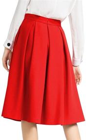 img 2 attached to 👗 Feminine Style Alert: Yige Women's Waisted Skater Pleated Clothing for Fashion-forward Ladies