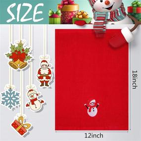 img 3 attached to 🎄 Set of 8 Christmas Hand Towels for Kitchen - Festive Santa Holiday Dish Towels, Christmas Tree Fabric Cleaning Cloth, 12 x 18 Inch, Washable - Ideal Household Supplies for Home Decor