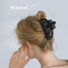 img 1 attached to 🍌 HANMEI Big Hair Claw Banana Clips: Strong Hold Large Fashion Accessories for Women Girls with Thin Thick Hair - 3 Pack, Color B