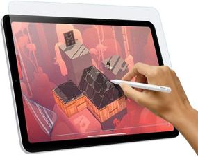 img 4 attached to 📱 TiMOVO Feel-Paper Screen Protector: Matte PET Anti Glare for iPad Air 4 & iPad Pro 11 inch– Supports Apple Pencil & Face ID