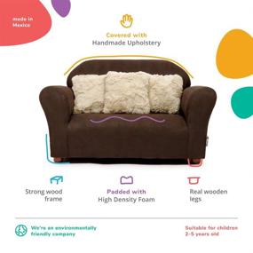 img 1 attached to Roundy Denim Childrens Sofa 🛋️ for Kids' Home Store - Keet