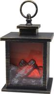 🔥 yakii 7" h fireplace lantern: battery operated timer & versatile indoor/outdoor decoration logo