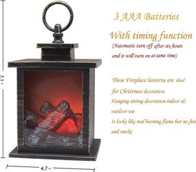 img 3 attached to 🔥 YAKii 7" H Fireplace Lantern: Battery Operated Timer & Versatile Indoor/Outdoor Decoration