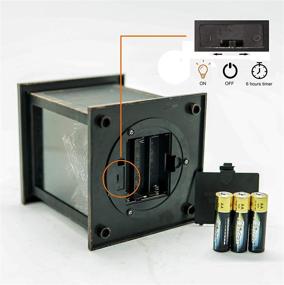 img 2 attached to 🔥 YAKii 7" H Fireplace Lantern: Battery Operated Timer & Versatile Indoor/Outdoor Decoration