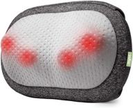 🔥 mynt cordless neck and back massager with heat - rechargeable shiatsu massage pillow, 3d deep kneading, unplugged use - if design award winner logo