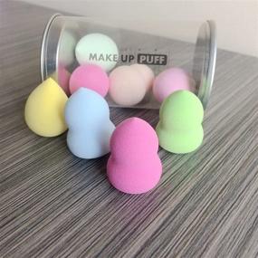 img 3 attached to 💄 Enhance Your Makeup Application with the Multi-Colored 8 Piece Makeup Sponge Mini Set Blender Beauty Foundation Blending Sponge