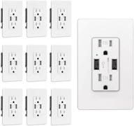 receptacle screwless wallplate charging 3 year warranty logo