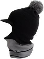 frost hats winter balaclava black boys' accessories: defend against cold weather confidently! logo