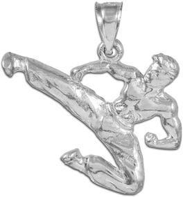 img 2 attached to Sterling Silver Martial Sports Pendant
