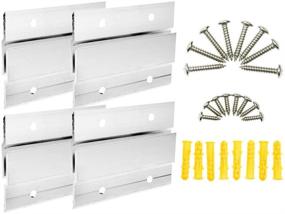 img 4 attached to BigTeddy 4-Inch French Cleat Picture Hangers Kit - Aluminum Z Bar Clips for Hanging Mirrors, Photos, Shelves, and Cabinets (4 Sets)