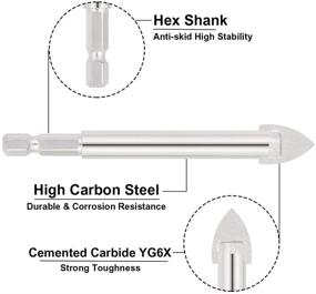 img 4 attached to Бурильный сверло для керамической плитки, стекла и камня от COMOWARE