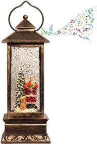 img 4 attached to 🎅 Christmas Snow Globe Decor - Lantern Snow Globes for Kids and Adults, Perfect Xmas Home Gift for Friends