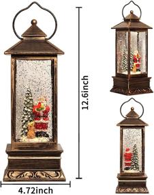 img 2 attached to 🎅 Christmas Snow Globe Decor - Lantern Snow Globes for Kids and Adults, Perfect Xmas Home Gift for Friends