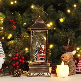 img 3 attached to 🎅 Christmas Snow Globe Decor - Lantern Snow Globes for Kids and Adults, Perfect Xmas Home Gift for Friends