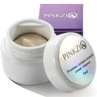 pinkzio eyelash extension glue remover – fast dissolving lash adhesive cream for eyelash extensions, easy control, no damage to natural lashes, 5ml (white) logo