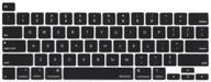 mosiso keyboard cover for macbook pro 13 inch 2020 a2338 m1 a2289 a2251 & macbook pro 16 inch 2020 2019 a2141 retina display touch id, protective silicone skin - black logo