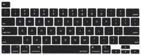img 4 attached to MOSISO Keyboard Cover for MacBook Pro 13 inch 2020 A2338 M1 A2289 A2251 & MacBook Pro 16 inch 2020 2019 A2141 Retina Display Touch ID, Protective Silicone Skin - Black