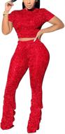 women pants sequin outfits clubwear logo